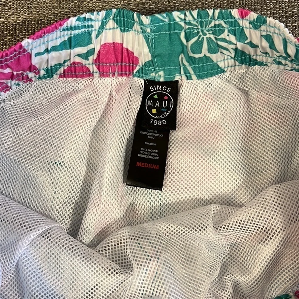 Maui and Sons Surfside Floral Swim Trunks - Picture 3 of 3